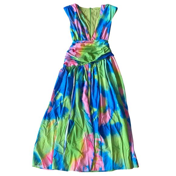Tie Dye Sleeveless Maxi Dress Colorful - Picture 5 of 9